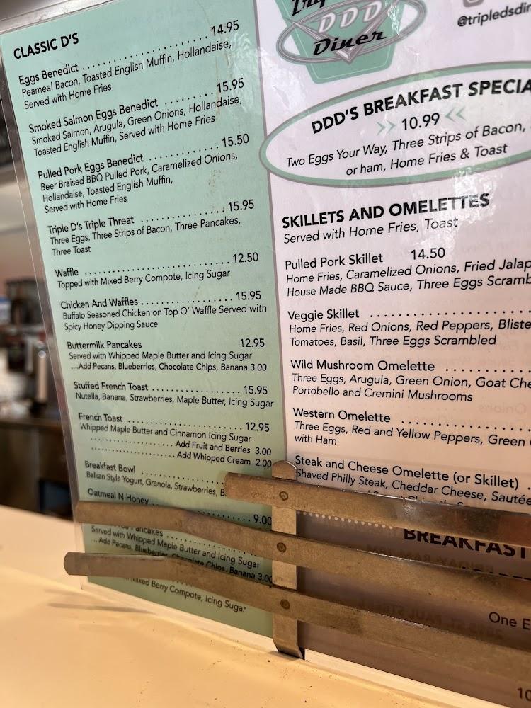 Triple D's Diner Menu image 4